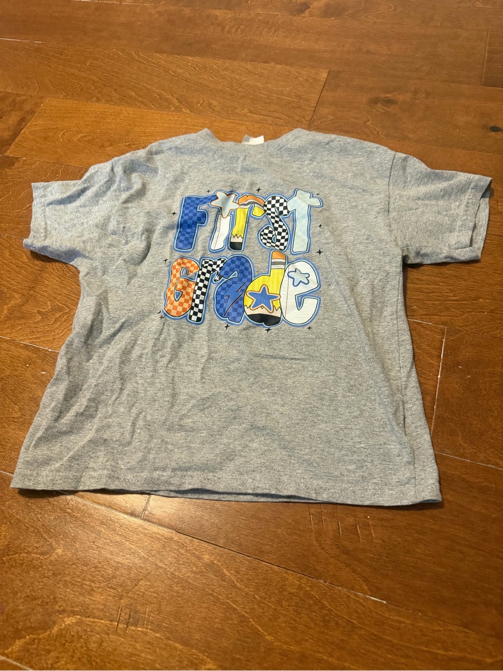 Homemade First Grade Shirt | Hanes Gray Tee | Youth XS (6–8)